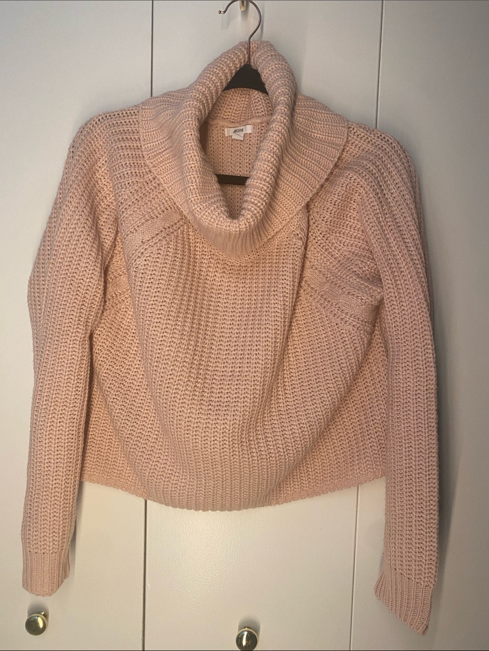 3/$20 Ardene Blush Pink Cowl-Neck Knit Sweater